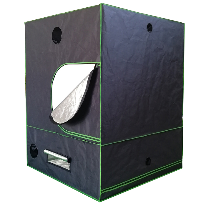 150x150x200CM (60"x60"x80") Reflective Mylar Hydroponic Grow Tent with Observation Window and Floor Tray for Indoor Plant Growing 5x5